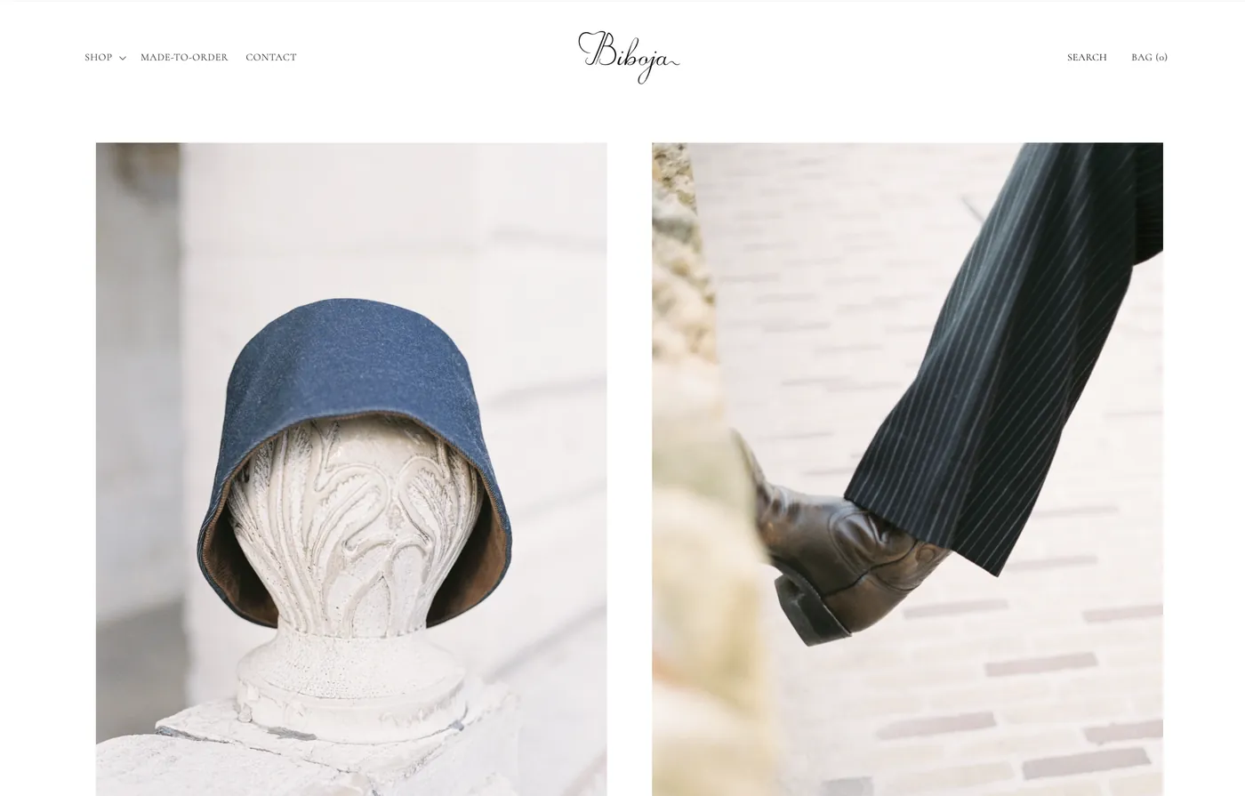 Biboja e-commerce website